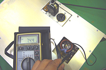 ヒーター電圧の測定